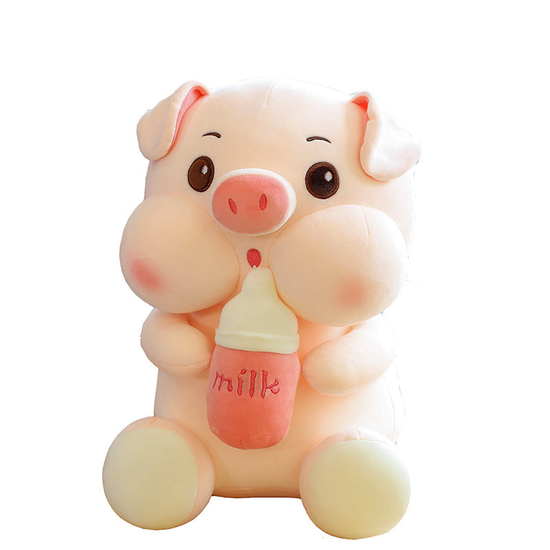 Baby Bottle Pig Ragdoll Plush Toy Doll