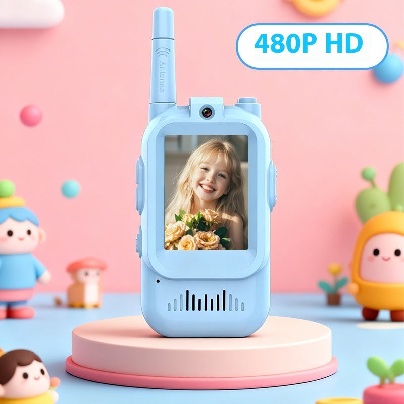 Mini Video Wireless Walkie Talkies For Kids Handheld 2 Pack Rechargeable Intercom Cam Outdoor Family Games Gift For Boys Girls
