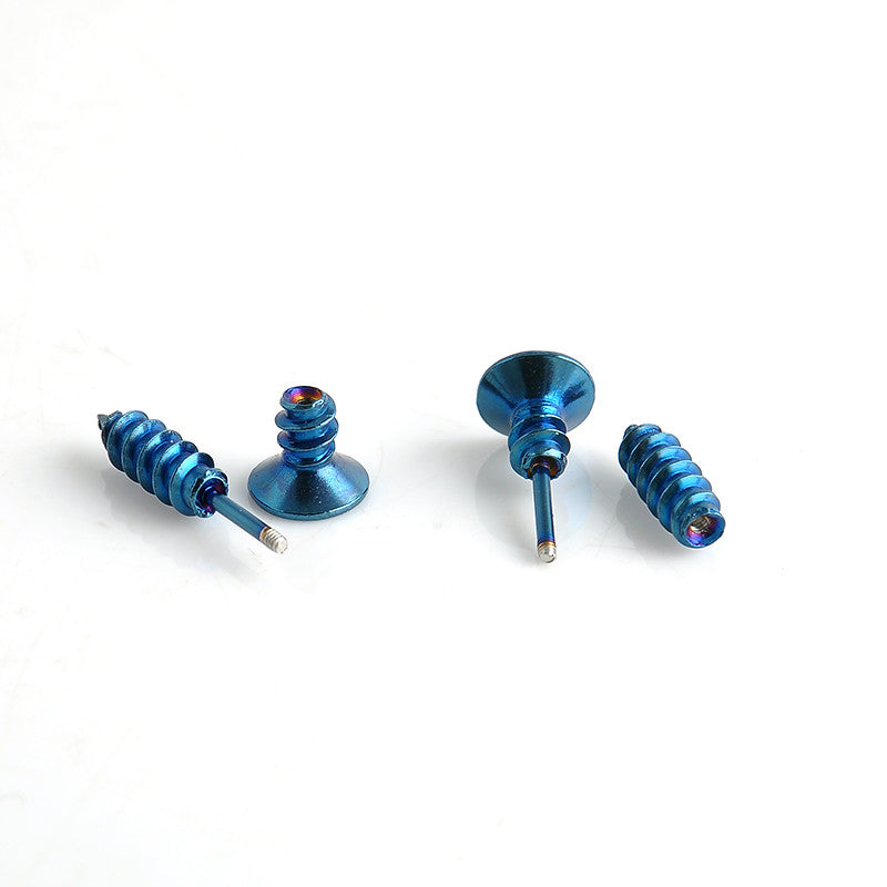 Titanium steel screw earrings