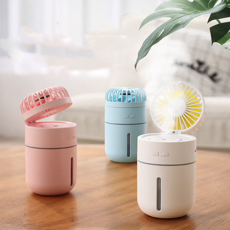 Multifunctional USB Charging Cooling Spray Humidifying Water Desktop Shaking Head Fan