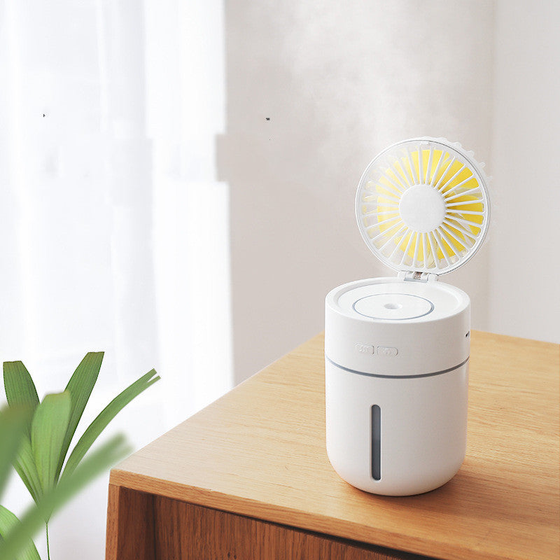 Multifunctional USB Charging Cooling Spray Humidifying Water Desktop Shaking Head Fan