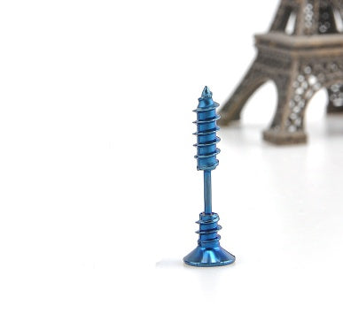 Titanium steel screw earrings