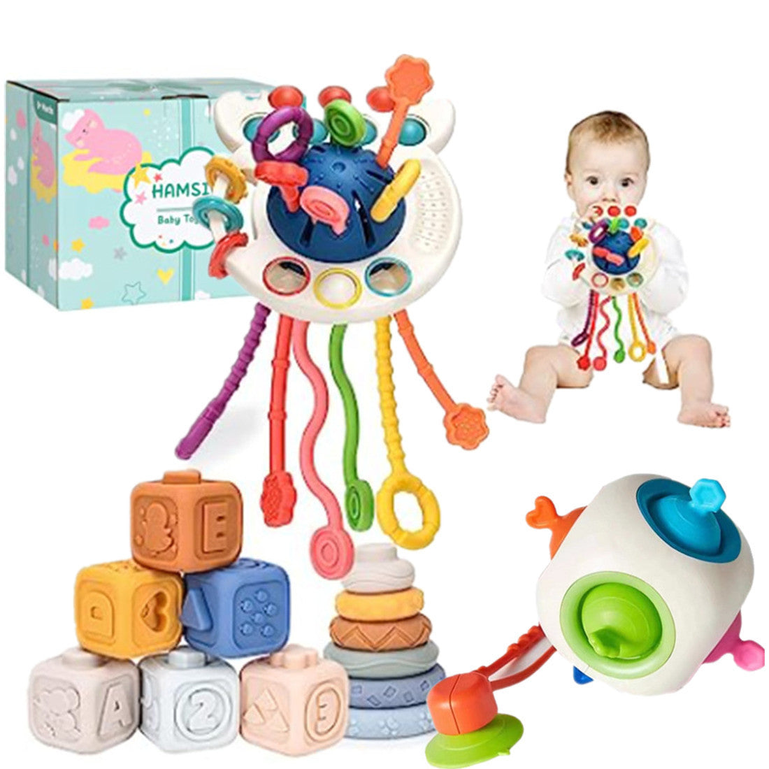 Educational Suit Finger Plastic Rubber Washer Brick Pro Splash Cup Enlightenment Toy In Stock