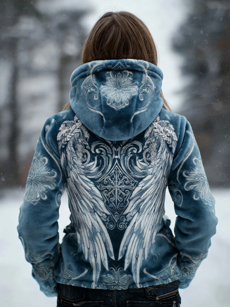 3D Digital Print Fashionable Retro New Zip-Up Hoodie For FallWinter