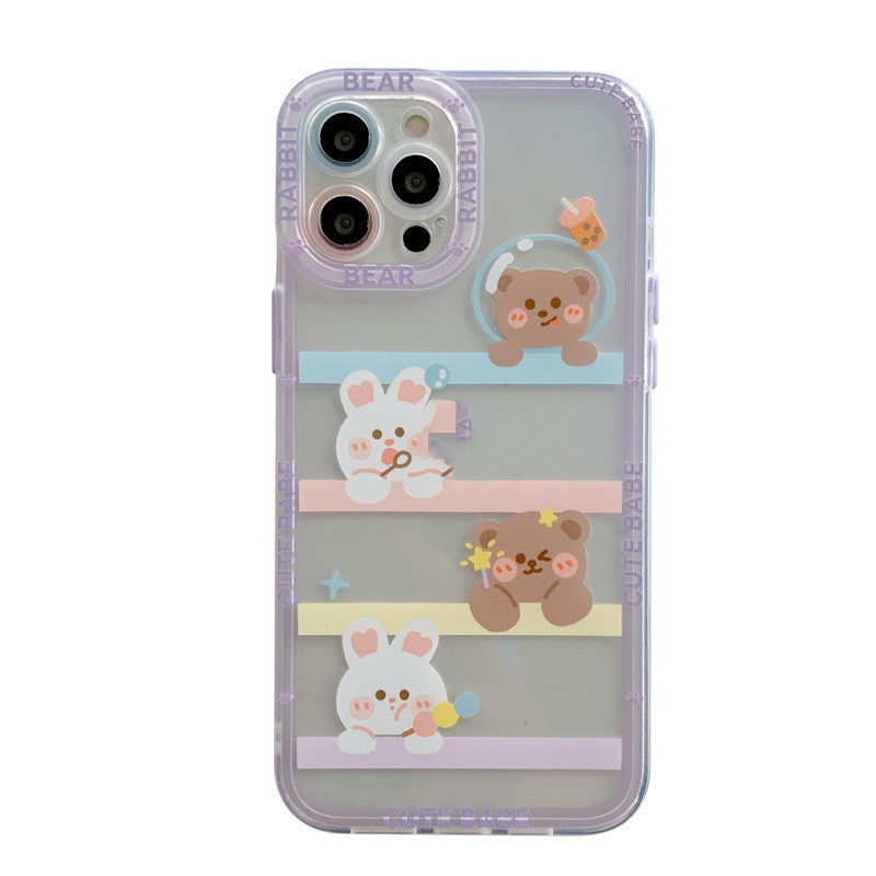Super Cute Cartoon Rabbit Bear Mobile Phone Case