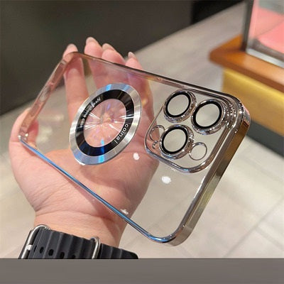 Magnetic Phone Case All-inclusive Electroplating Hard Shell