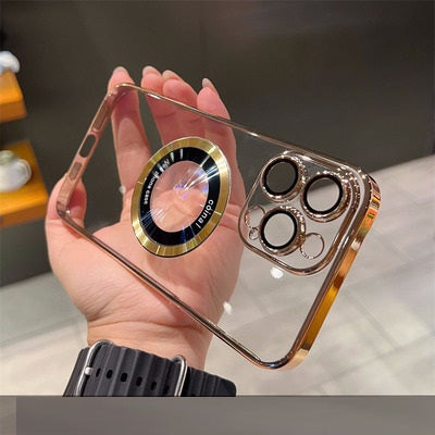 Magnetic Phone Case All-inclusive Electroplating Hard Shell