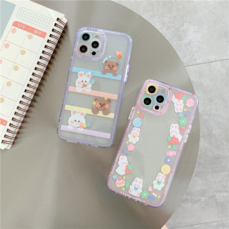 Super Cute Cartoon Rabbit Bear Mobile Phone Case