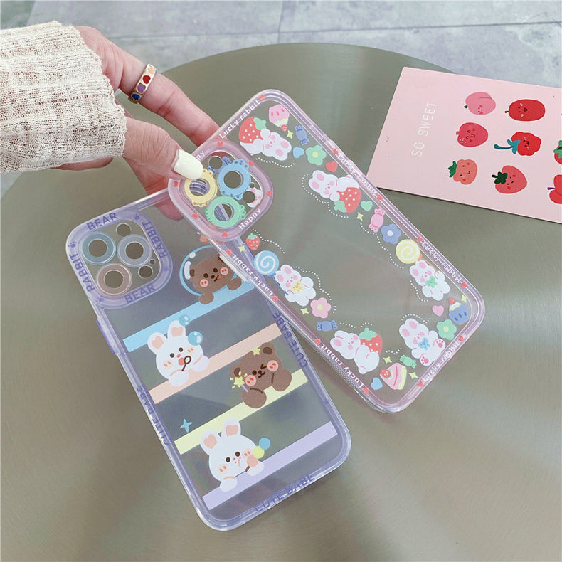 Super Cute Cartoon Rabbit Bear Mobile Phone Case