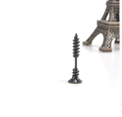 Titanium steel screw earrings
