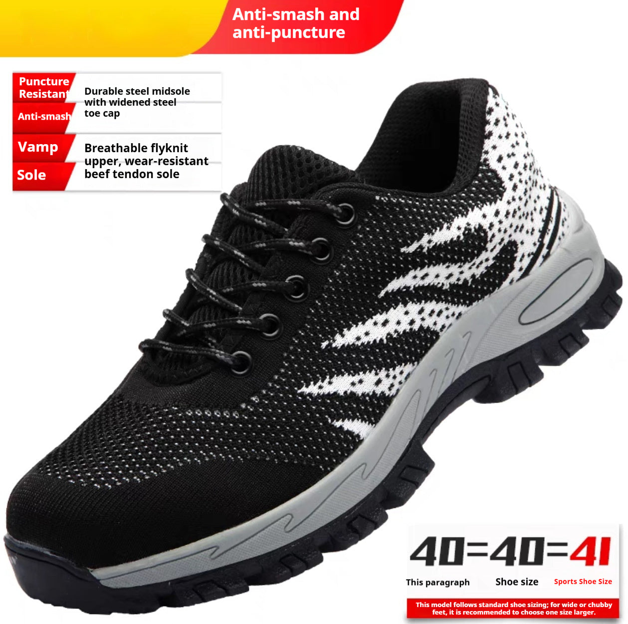 Womens Casual Wear-Resistant Work Shoes With Puncture- And Impact-Resistance Features