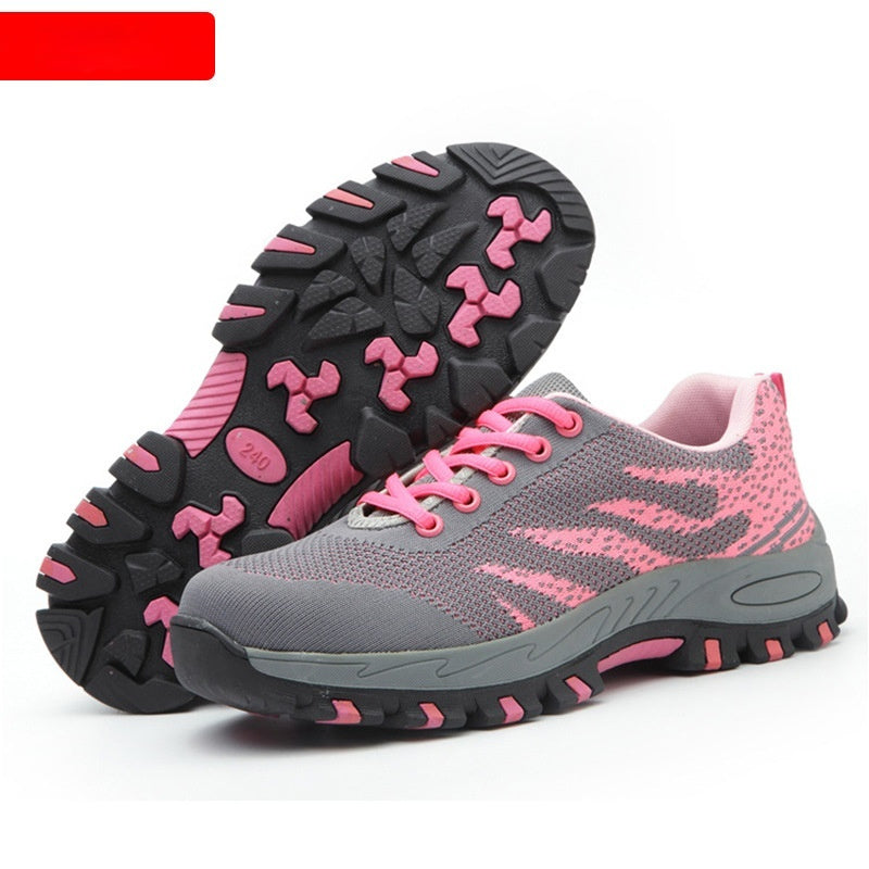 Womens Casual Wear-Resistant Work Shoes With Puncture- And Impact-Resistance Features