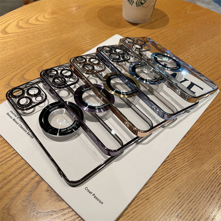 Magnetic Phone Case All-inclusive Electroplating Hard Shell