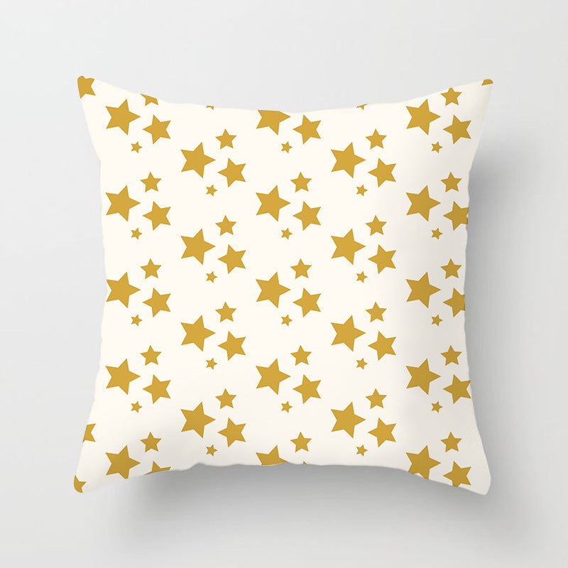 Golden Geometric Printing Sofa Pillowcase Cushion Cover
