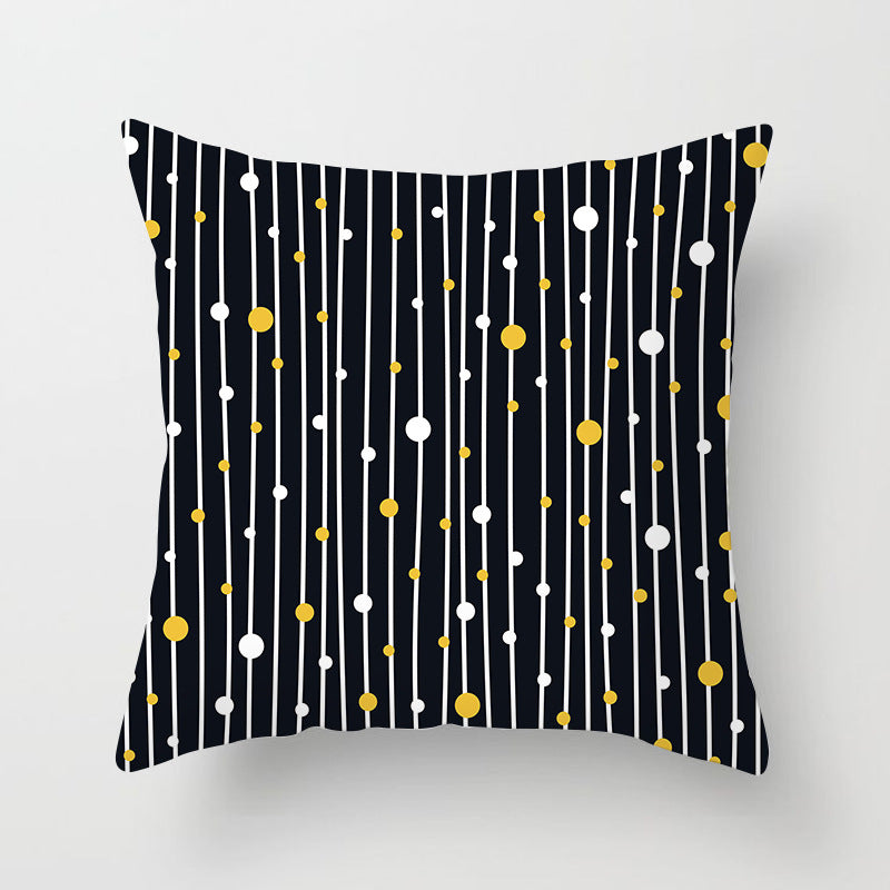 Golden Geometric Printing Sofa Pillowcase Cushion Cover
