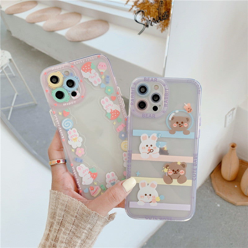 Super Cute Cartoon Rabbit Bear Mobile Phone Case