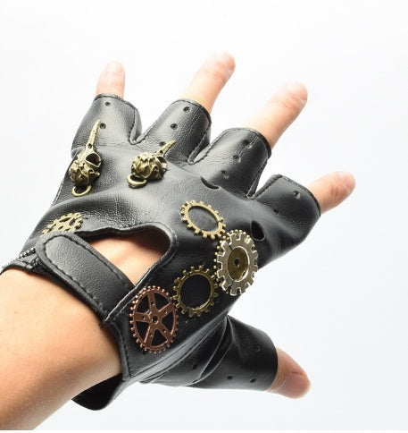 Steampunk Retro Lolita Jewelry Gloves Punk Gear Accessories Models Cos Show