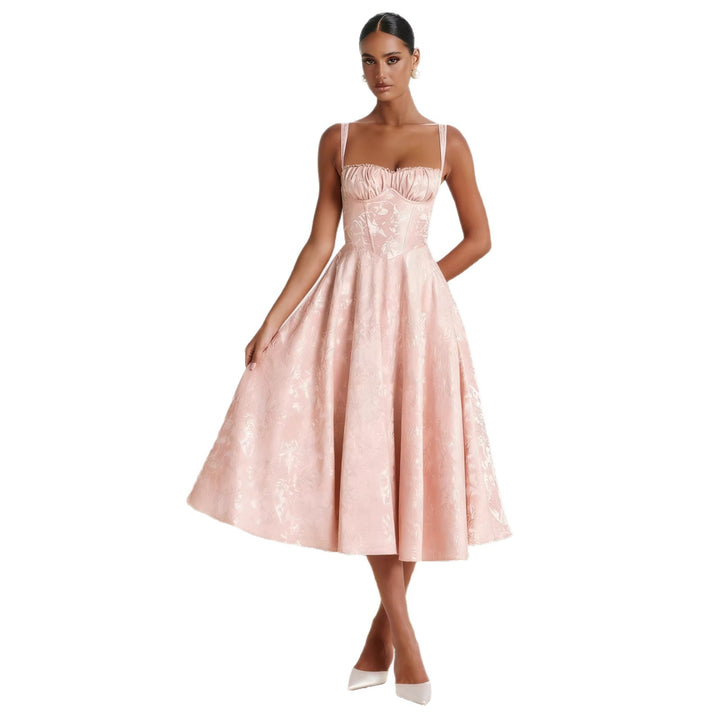 Strap-back Soft-style Dress Womens Backless Dress
