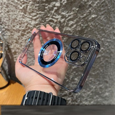 Magnetic Phone Case All-inclusive Electroplating Hard Shell