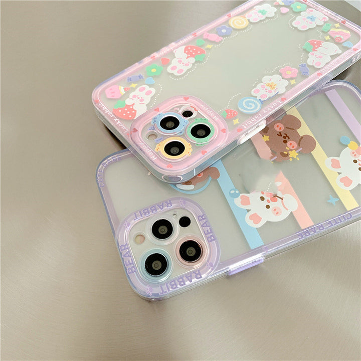 Super Cute Cartoon Rabbit Bear Mobile Phone Case
