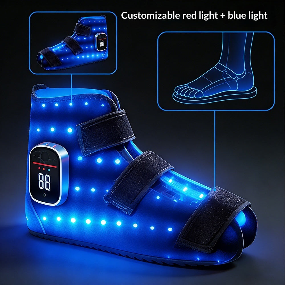 LED Red Light Therapy Shoes Near-Infrared Light Therapy Ankle Care Heated Slippers Smart Blue Light Foot Care Shoe Bags