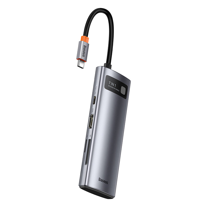 Baseus Metal Gleam Series 7 In 1 Multifunctional Type C HUB Docking Station