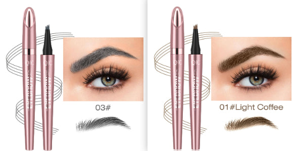 Waterproof And Smooth Not Smudge Four-fork Liquid Eyebrow Pencil