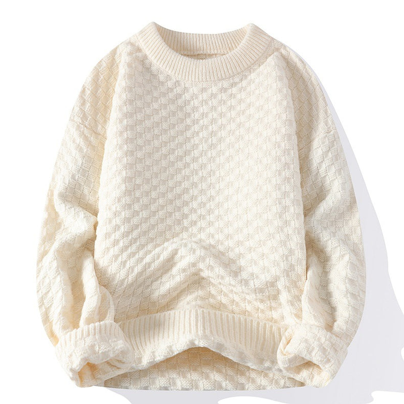 Mens Crew-Neck Sweater For Fall And Winter