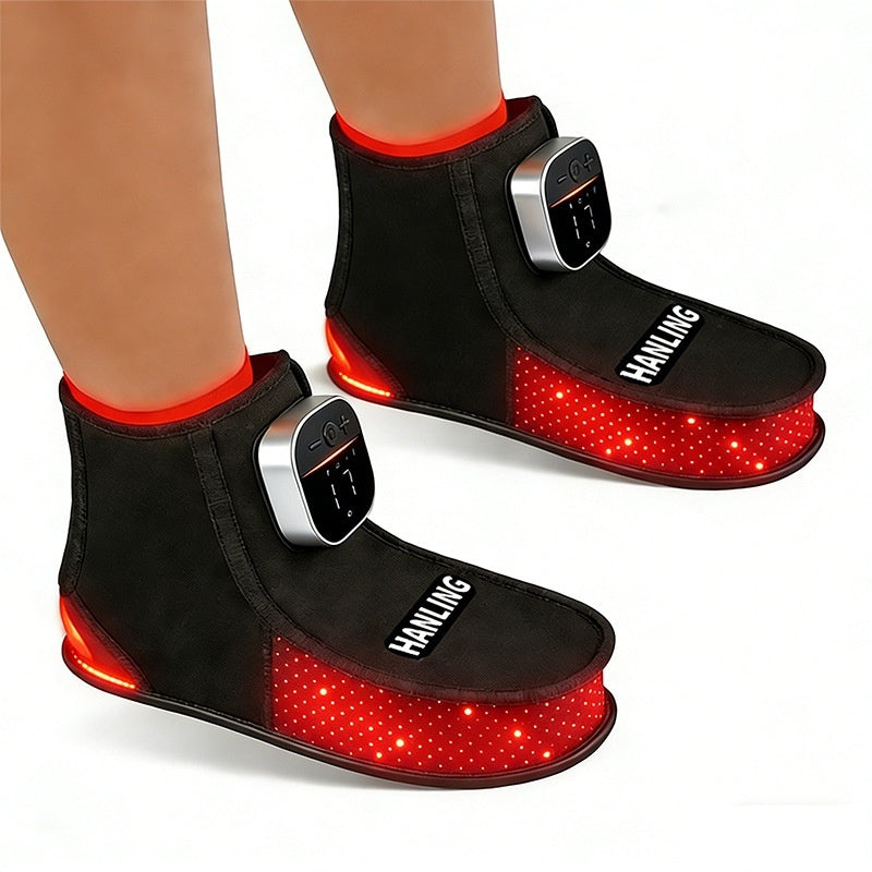 LED Red Light Therapy Shoes Near-Infrared Light Therapy Ankle Care Heated Slippers Smart Blue Light Foot Care Shoe Bags